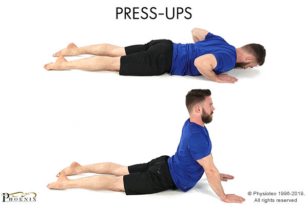 press up for back pain