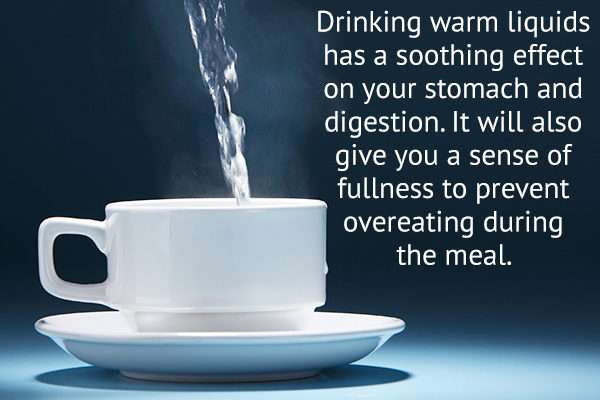 consuming warm water aids digestion