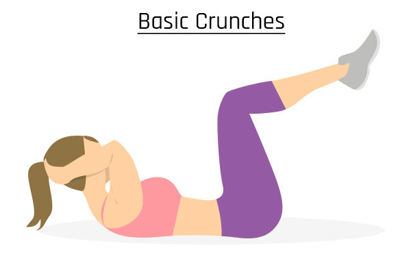 basic crunches for belly fat reduction