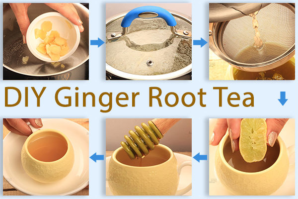 steps to make ginger root tea at home