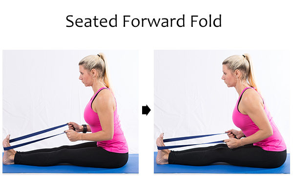 seated forward fold pose to increase flexibility