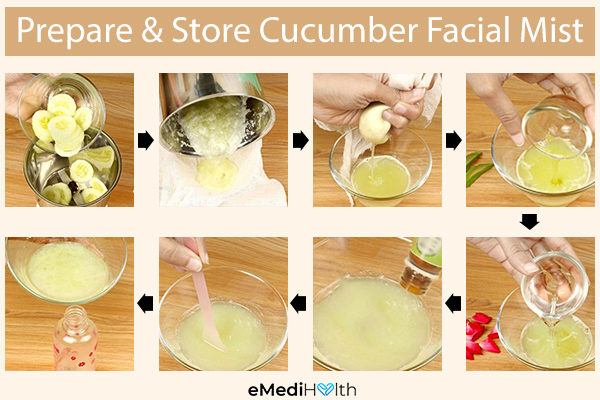 how to prepare and store cucumber facial mist