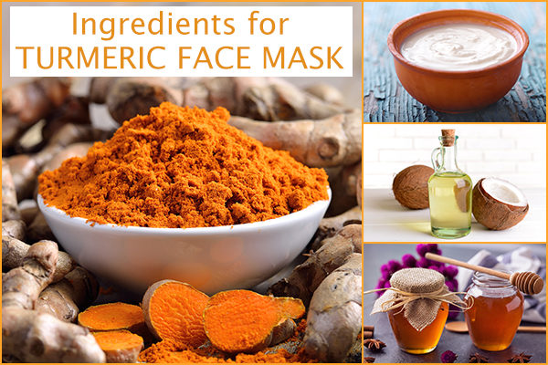ingredients to make turmeric face mask