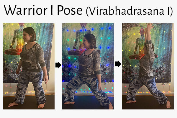 warrior I yoga pose (virabhadrasana I)