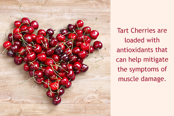 tart cherries helps in healing damaged or tired muscles