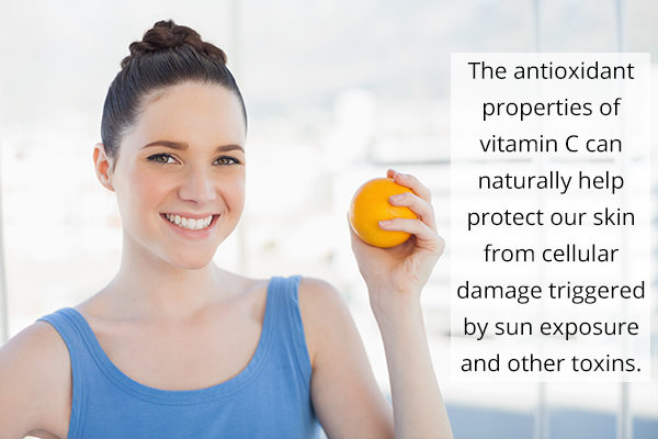 vitamin C intake can help protect and promote skin health
