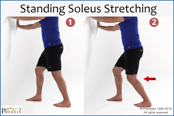 standing soleus stretching