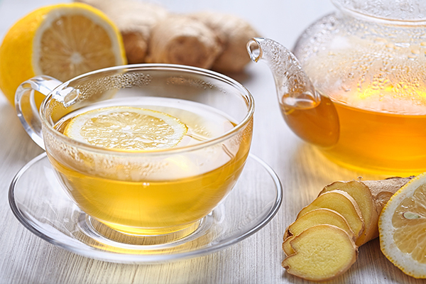 drinking ginger-lemon tea can help relieve symptoms of cough
