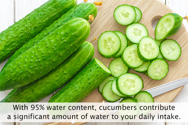 cucumbers are a great option for rehydrating yourself