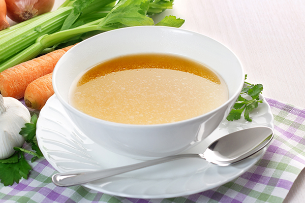 consuming clear soup can help manage dehydration