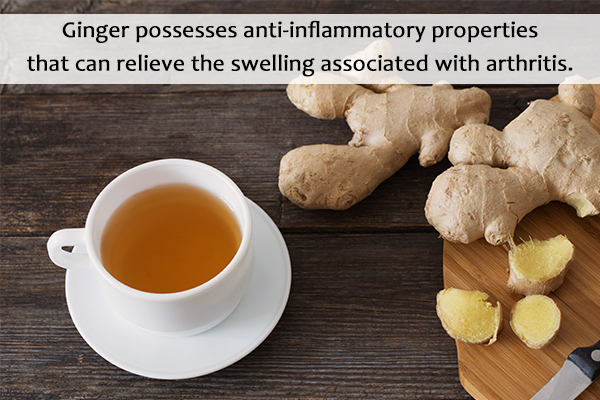 consume ginger to help curb symptoms of rheumatoid arthritis
