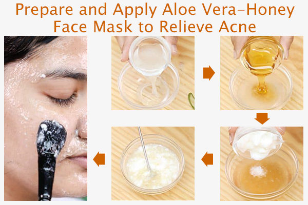 prepare and apply aloe vera-honey face mask