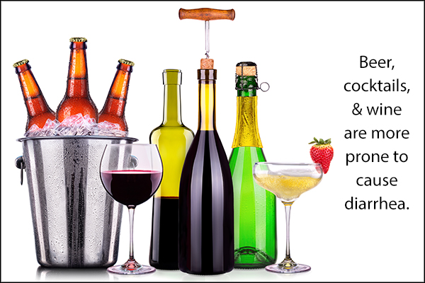 types of alcohols which make you prone to diarrhea