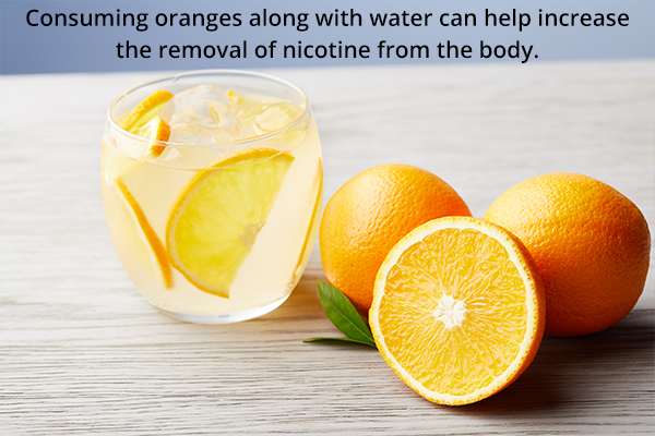can oranges help remove nicotine from your body?