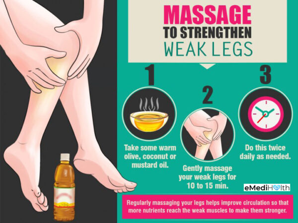 getting a leg massage can help strengthen weak legs