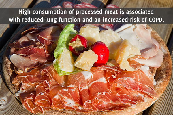 excess intake of processed meats can be harmful for lungs