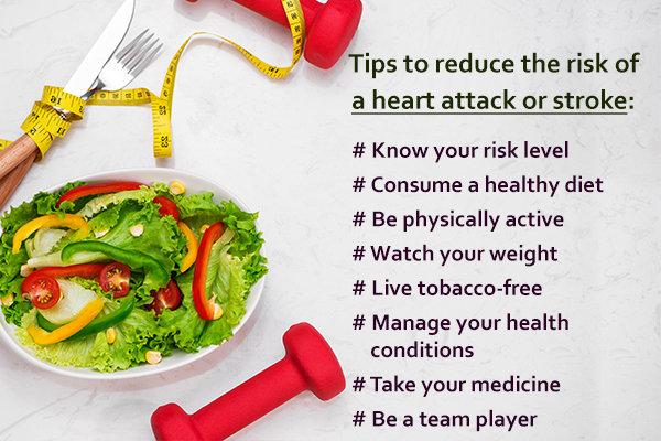 tips and remedies to reduce heart attack and stroke risk