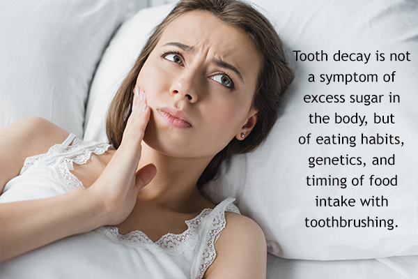tooth decay and consumption of sugary foods