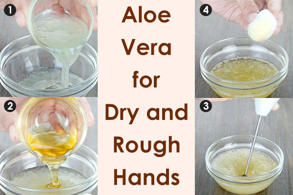 aloe vera gel can help moisturize dry skin of the hands