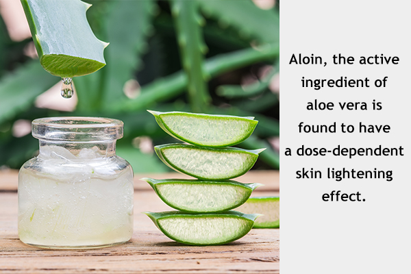 aloe vera gel application can help in skin lightening