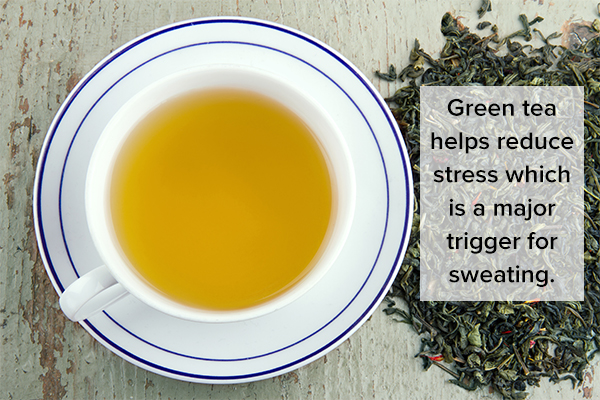 green tea consumption can help reduce excessive sweating