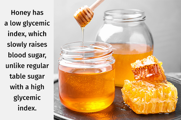 honey can be used as a sugar substitute for managing diabetes