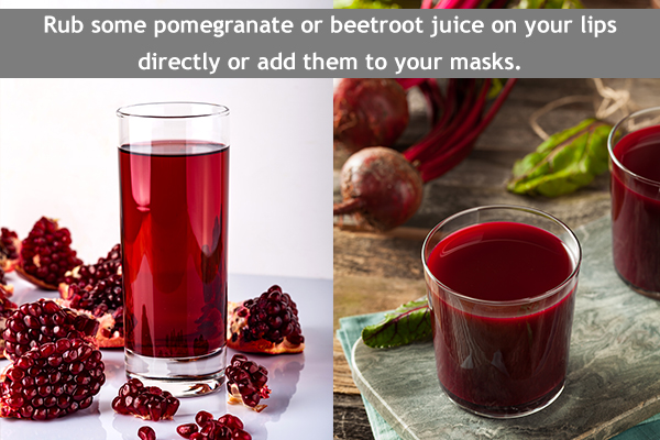 pomegranate/beetroot can help in skin whitening
