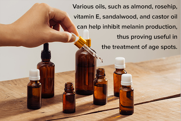 certain oils can prove helpful in treating age spots