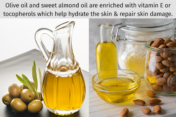 vitamin E oils can hydrate the skin and repair skin damage