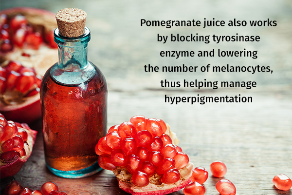 pomegranate juice can help manage hyperpigmentation