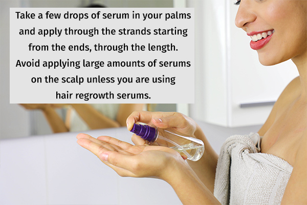 how to properly apply hair serum