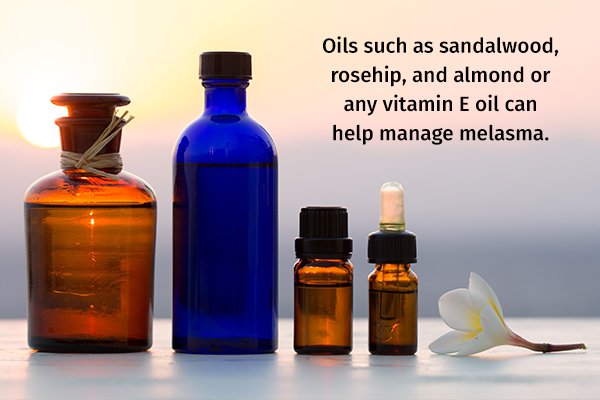 application of topical oils can help manage melasma