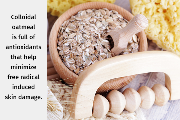 oatmeal can help minimize skin damage