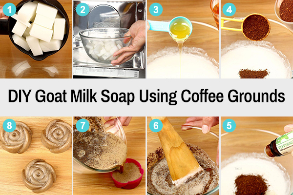 diy goat milk soap recipe using coffee grounds
