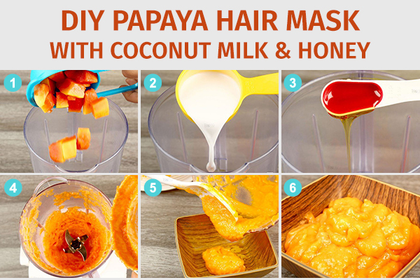 diy papaya hair mask with coconut milk and honey
