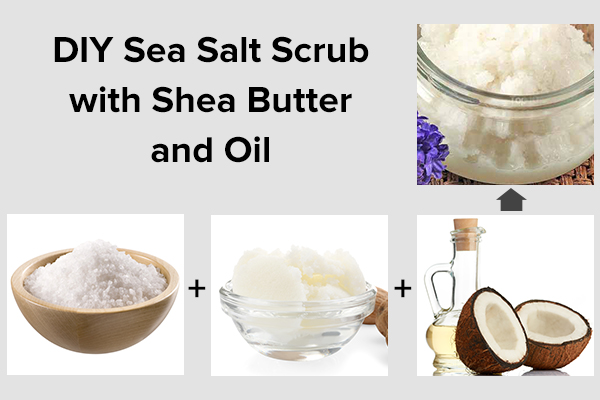 diy sea salt scrub with shea butter and oil