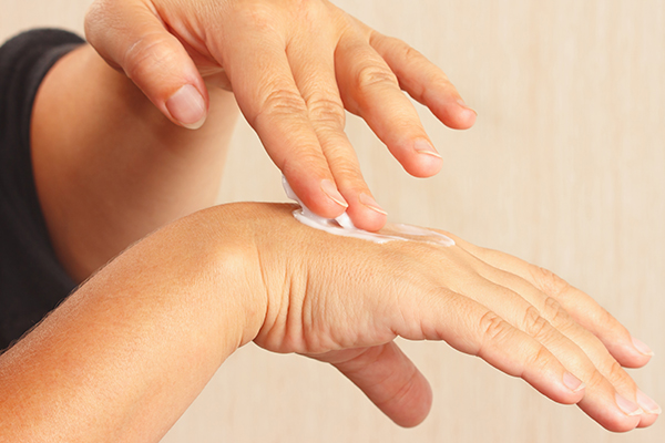 maintain hand hygiene to minimize skin peeling