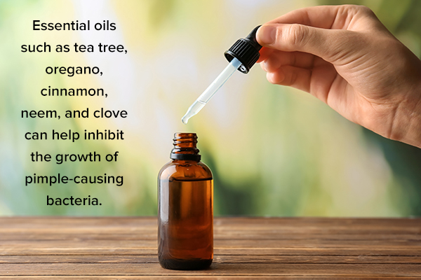 certain essential oils can help remove pimples