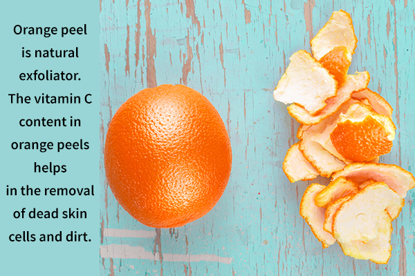 orange peel can serve as a natural skin exfoliator