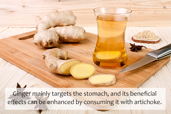 ginger helps relieve bloating