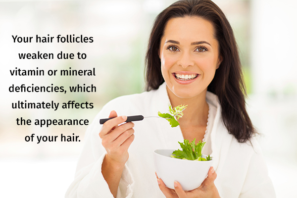 eat an well-balanced diet to maintain healthy hair
