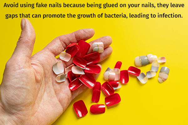 avoid usage of fake nails