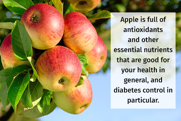 consuming apples is good for diabetes control