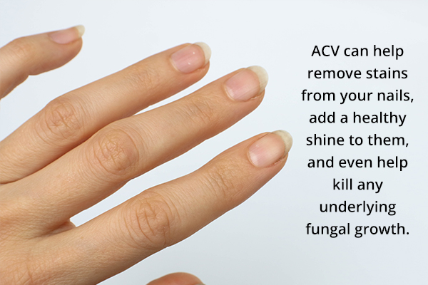acv can help remove stains from your nails