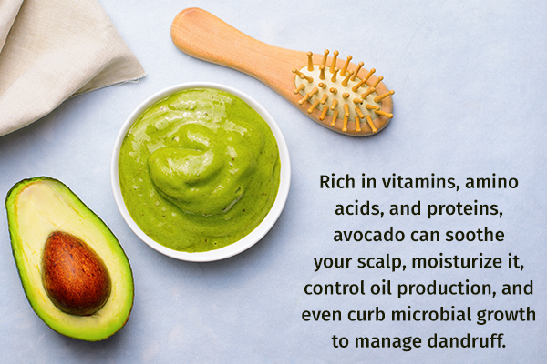 avocado can help fight off scalp infections and dandruff