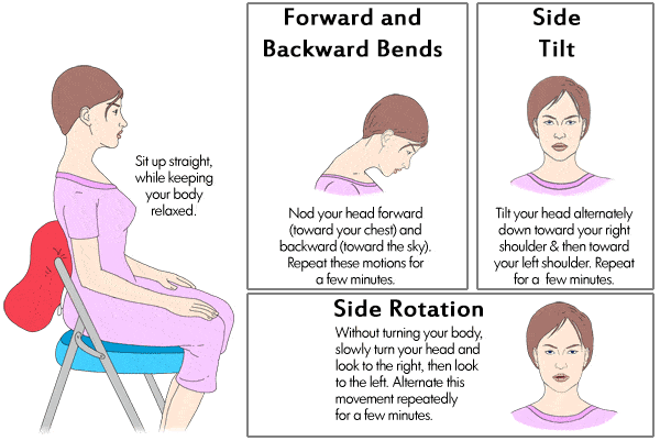 perform neck exercises to prevent stiff neck