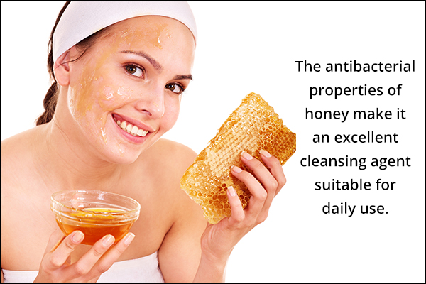 honey works as an excellent cleansing and exfoliating agent