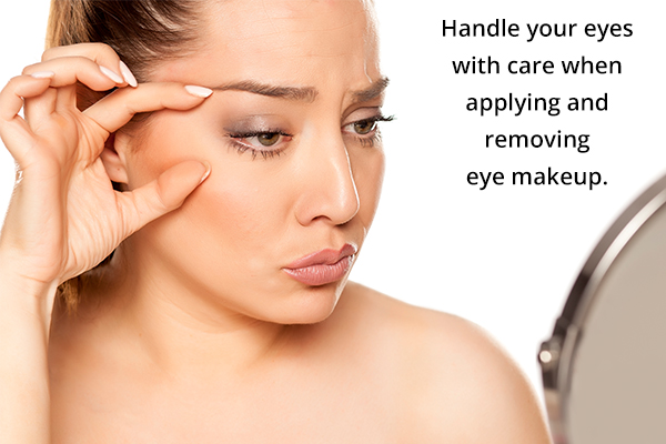 handle your eyes with care when using eye makeup