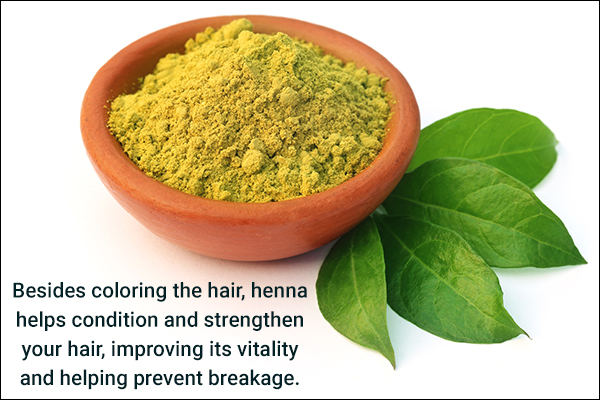 henna can be used to condition, strengthen, and color the hair
