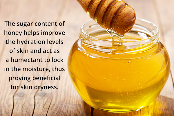honey can prove beneficial for skin dryness